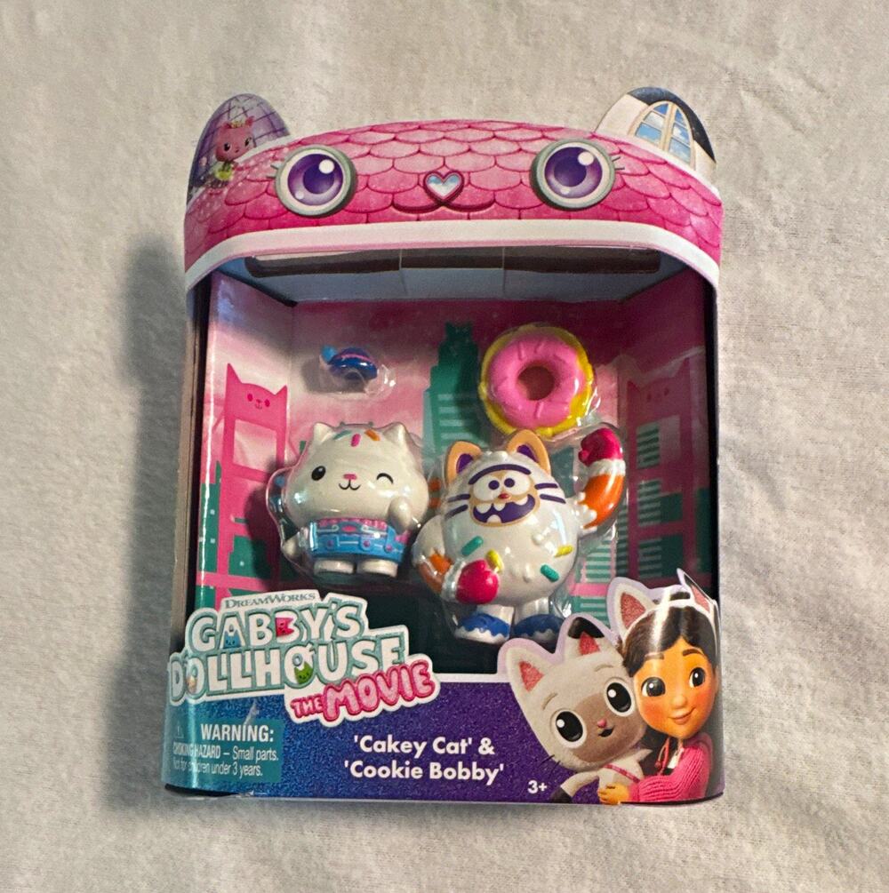 Spin Master Gabby's Dollhouse The Movie Cakey Cat & Cookie Bobby Set Boxed